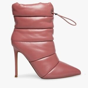 Elegant Pink Stiletto Ankle Boots
